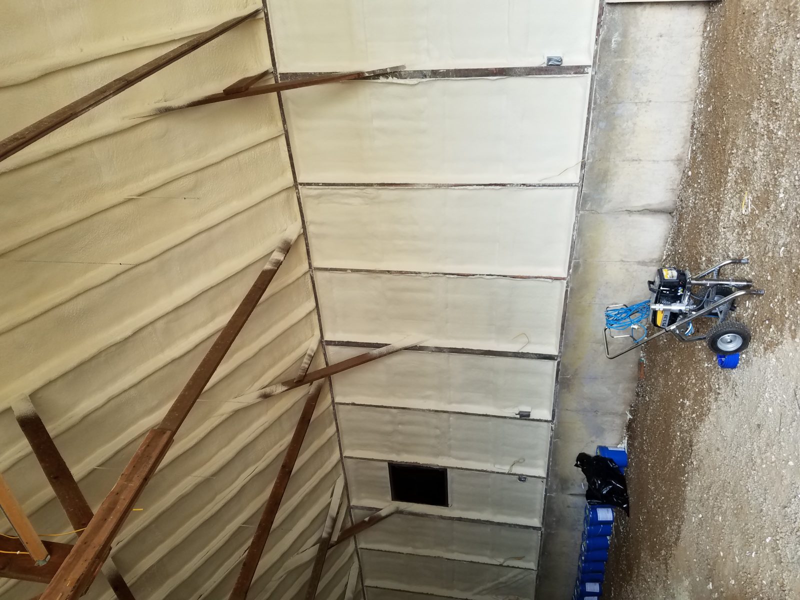 Stocked spray foam rig ready for work